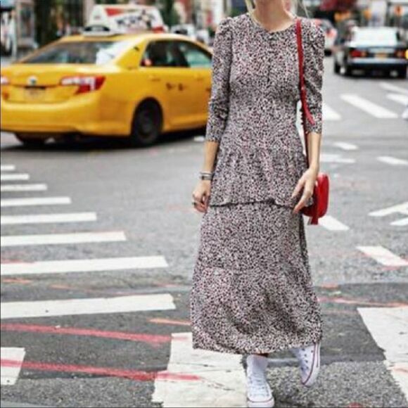 ALC Zandra Leopard Print Silk Midi Dress 6 - Picture 16 of 16